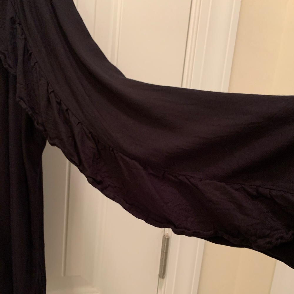 Express Ruffle Long Sleeve Button Up Top - Picture 4 of 7